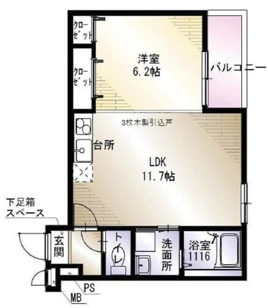 フジパレス桜井四丁目　B棟の物件間取画像